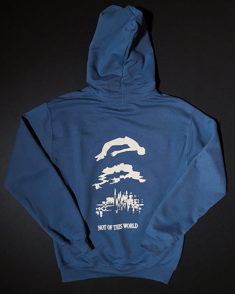 Falling Man Slate Blue Unisex Hoodie