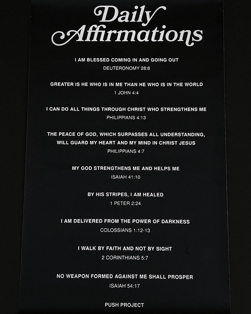 Daily Affirmations Black Banner