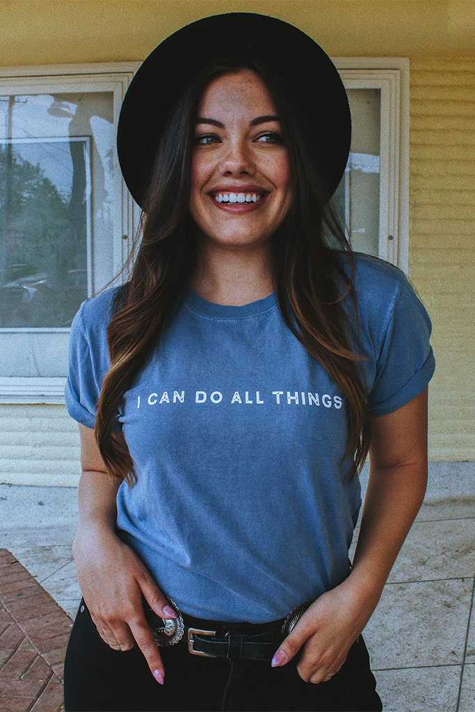 I Can Do All Things Cambridge Blue Unisex T-Shirt